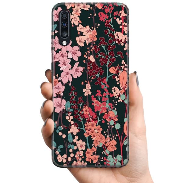 Samsung Galaxy A70 TPU Mobilcover Urteagtig Retro