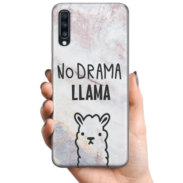 Samsung Galaxy A70 TPU Mobilcover Llama Marmor