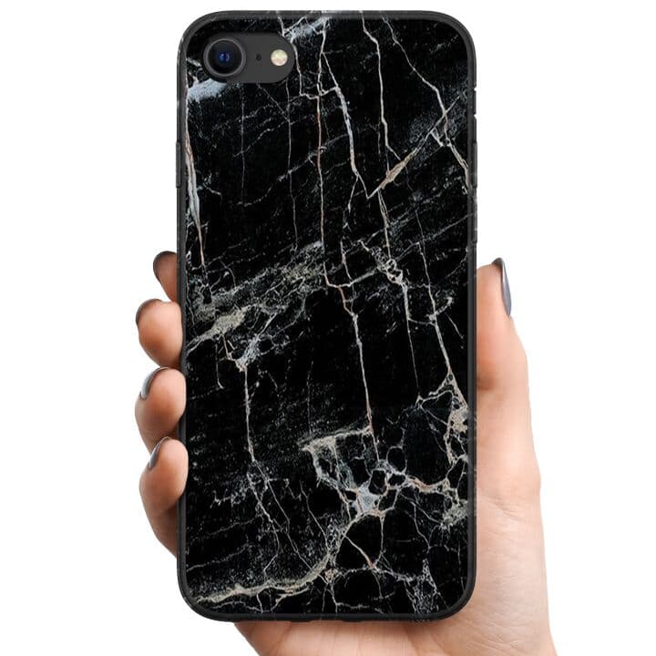 Apple iPhone SE (2020) TPU Mobilskal Marmor Svart