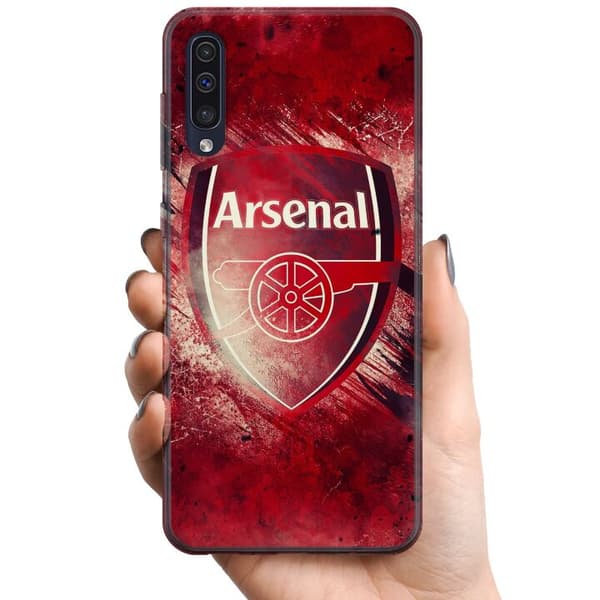 Samsung Galaxy A50 TPU Mobilcover Arsenal Fodbold