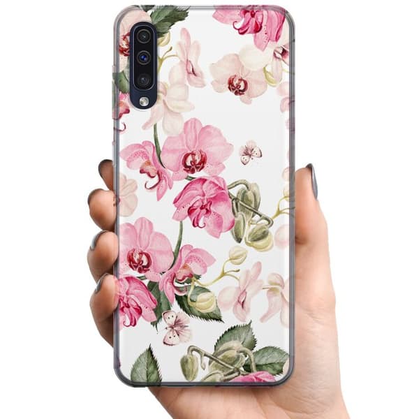 Samsung Galaxy A50 TPU Matkapuhelimen kuori Kukat