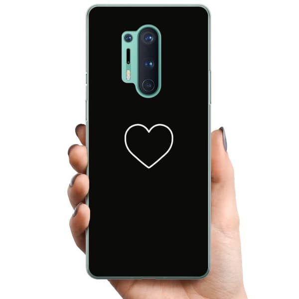 OnePlus 8 Pro TPU Mobilcover Hjerte