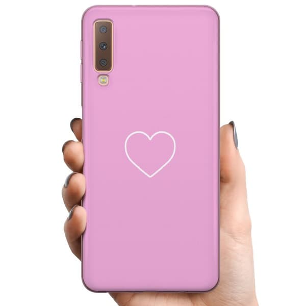 Samsung Galaxy A7 (2018) TPU Mobildeksel Hjerte