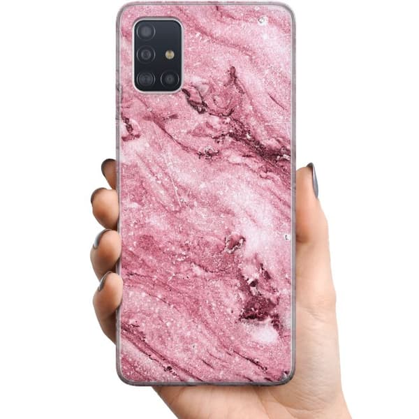Samsung Galaxy A51 TPU Matkapuhelimen kuori Glitteri Marmori
