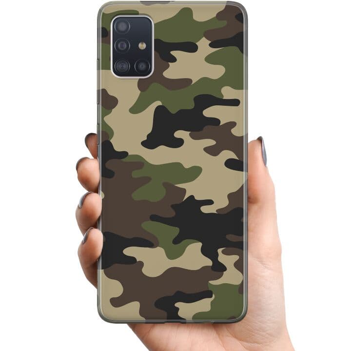 Samsung Galaxy A51 TPU Mobilskal Woodland Camo