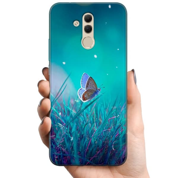 Huawei Mate 20 lite TPU Mobilcover Magisk Sommerfugl