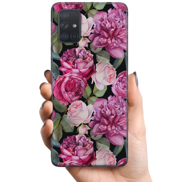 Samsung Galaxy A71 TPU Mobilskal Blommor