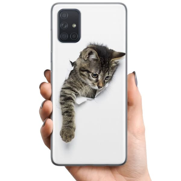 Samsung Galaxy A71 TPU Mobilcover Kat