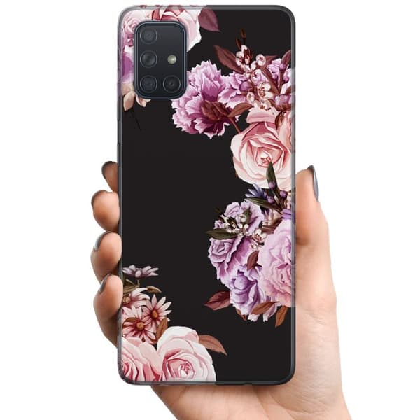 Samsung Galaxy A71 TPU Mobilcover Blomster