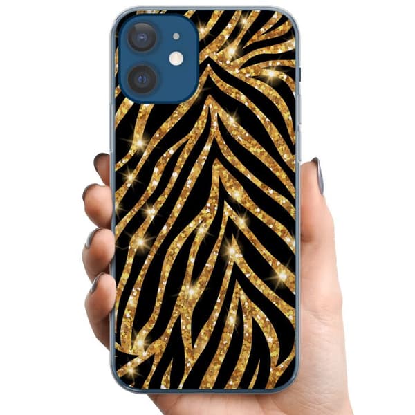 Apple iPhone 12  TPU Mobilskal Gold & Glitter