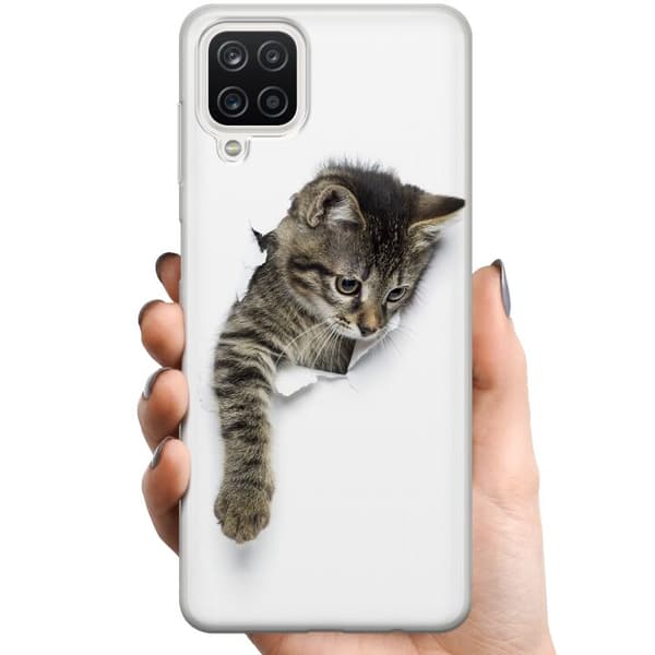 Samsung Galaxy A12 TPU Matkapuhelimen kuori Kissa