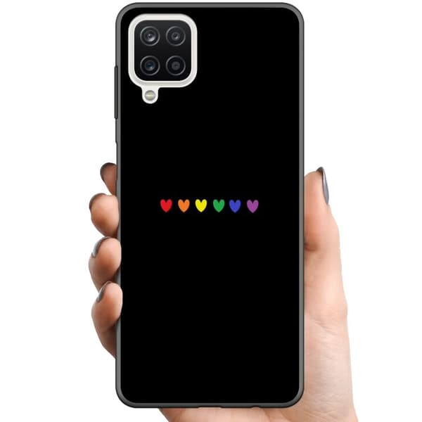 Samsung Galaxy A12 TPU Matkapuhelimen kuori Ylpeä Sydämet