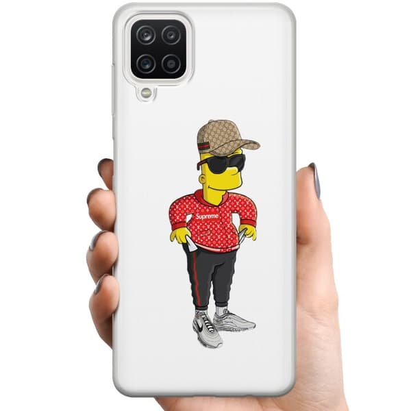 Samsung Galaxy A12 TPU Matkapuhelimen kuori Bart Simpsons SUP