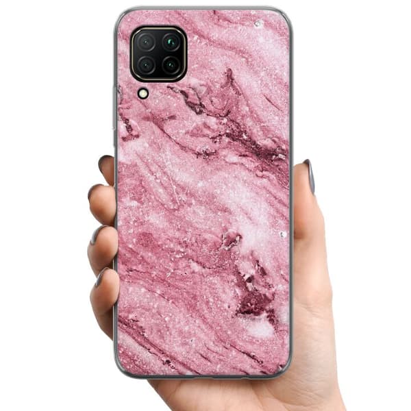 Huawei P40 lite TPU Mobildeksel Glitrer Marmor