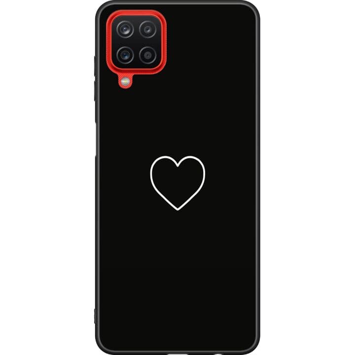 Samsung Galaxy A12 Svart Skal Hjärta