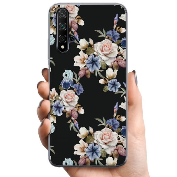 Huawei nova 5T TPU Mobilcover Blomster