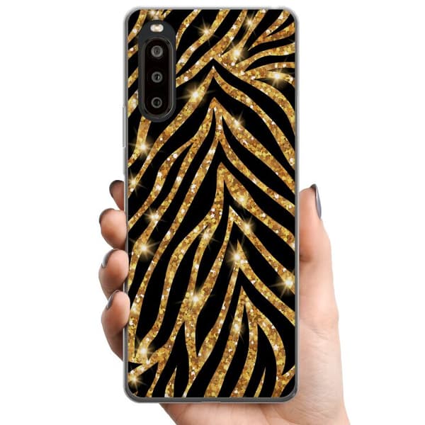 Sony Xperia 10 II TPU Matkapuhelimen kuori Kulta & Kiiltää