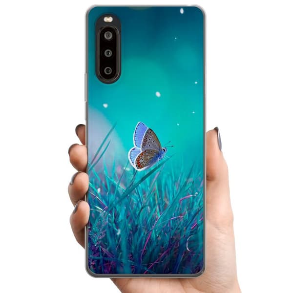 Sony Xperia 10 II TPU Mobilcover Magisk Sommerfugl