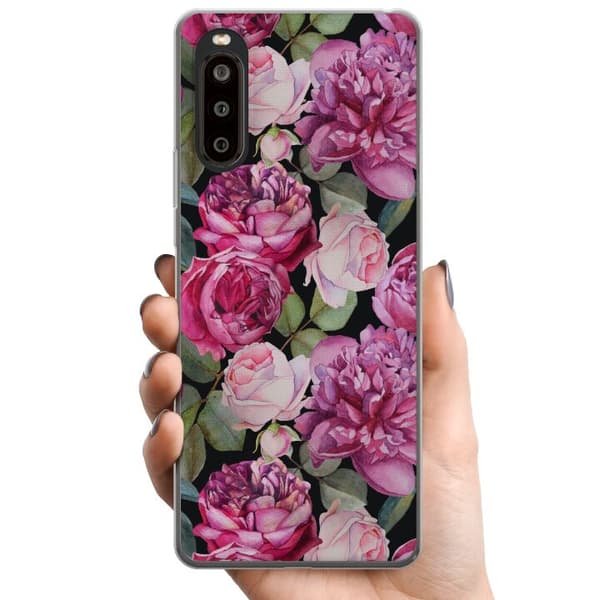 Sony Xperia 10 II TPU Mobilskal Blommor
