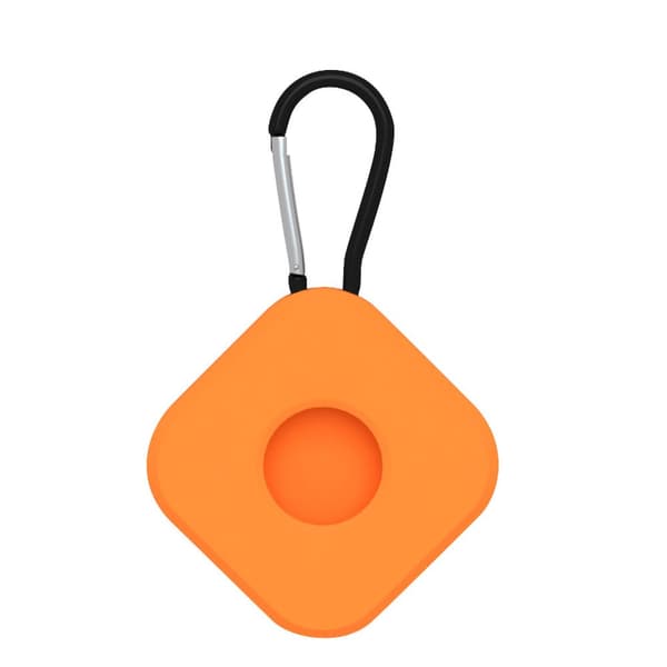 Apple AirTag Pidike Silikoni Karbiinihaalla Square Oranssi