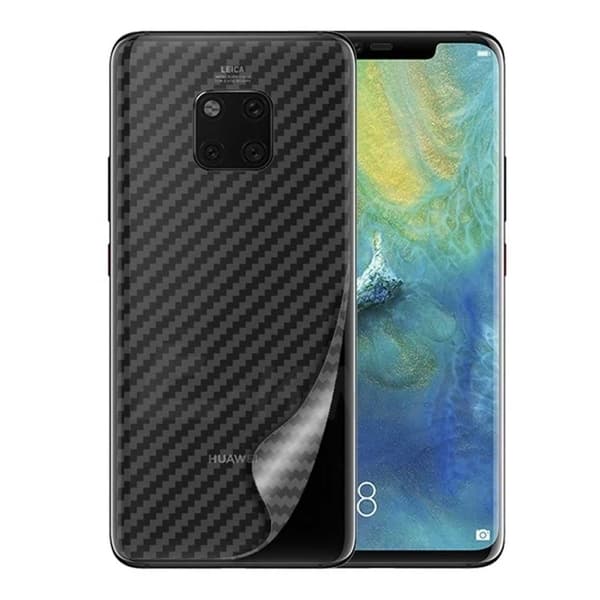 3-pack Huawei Mate 20 Pro Kolfiber Vinyl Skin Dekal Skyddsfilm