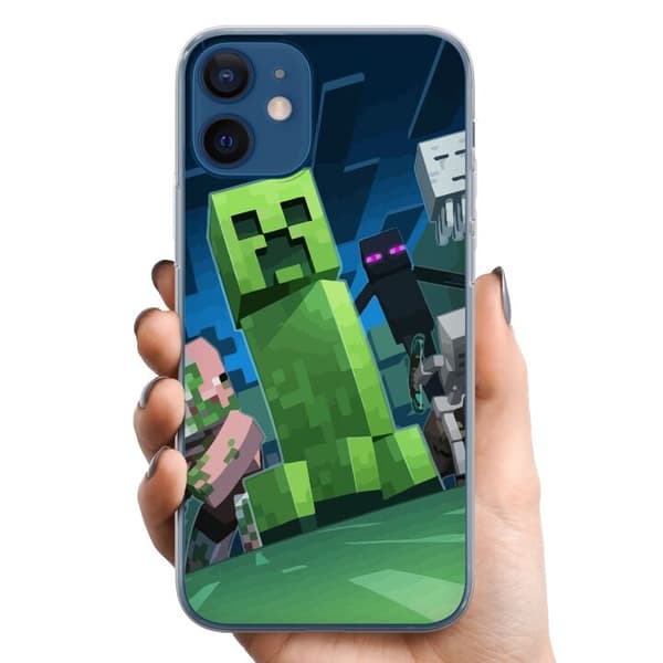 Apple iPhone 12 mini TPU Mobilcover MineCraft