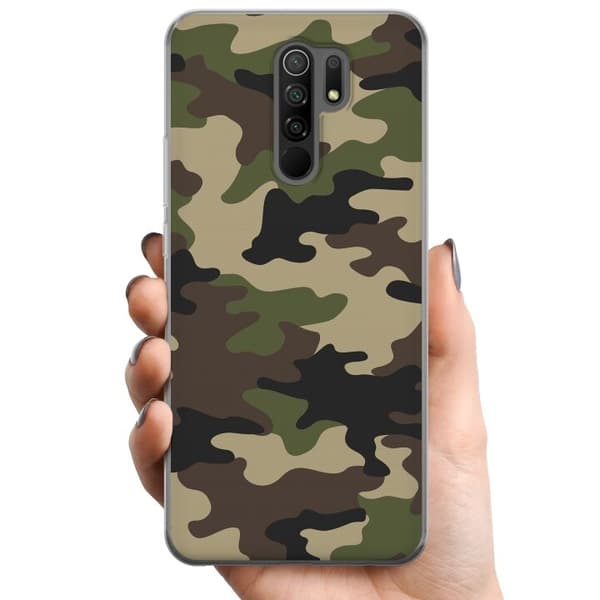 Xiaomi Redmi 9 TPU Mobilcover Skov camo