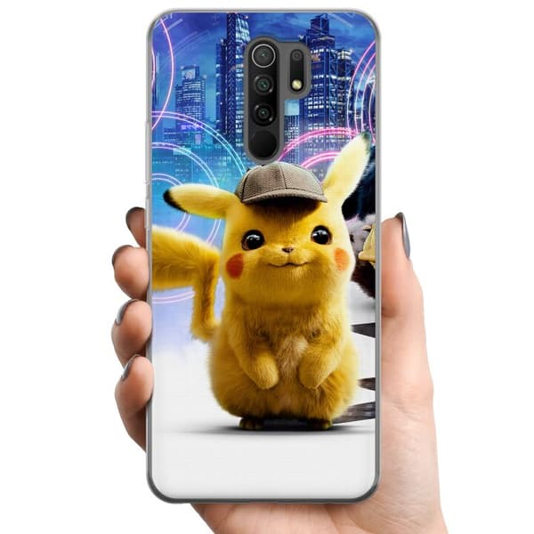 Xiaomi Redmi 9 TPU Matkapuhelimen kuori Detektiivi Pikachu