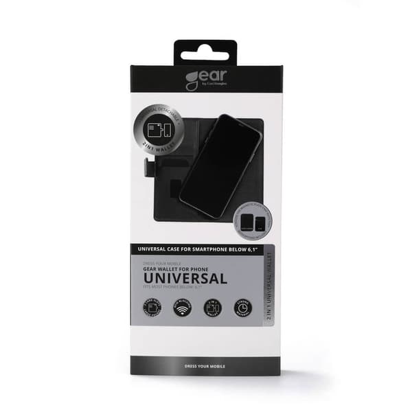 Lommebokdeksel Klister/Magnet Svart - Universal