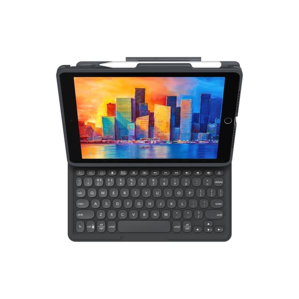 ZAGG iPad 10.2 (gen 7/8/9) Etui Tastatur Pro Keys Nordic Svart Grå