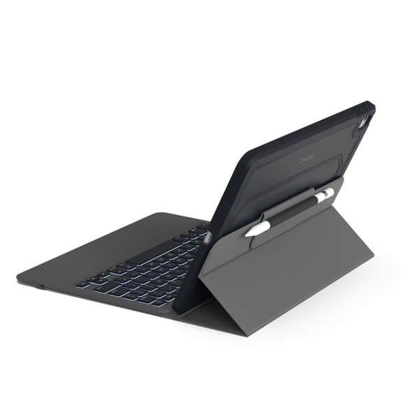 ZAGG iPad 10.2 Kotelo Näppäimistöllä Rugged Messenger Keyboard Charcoal