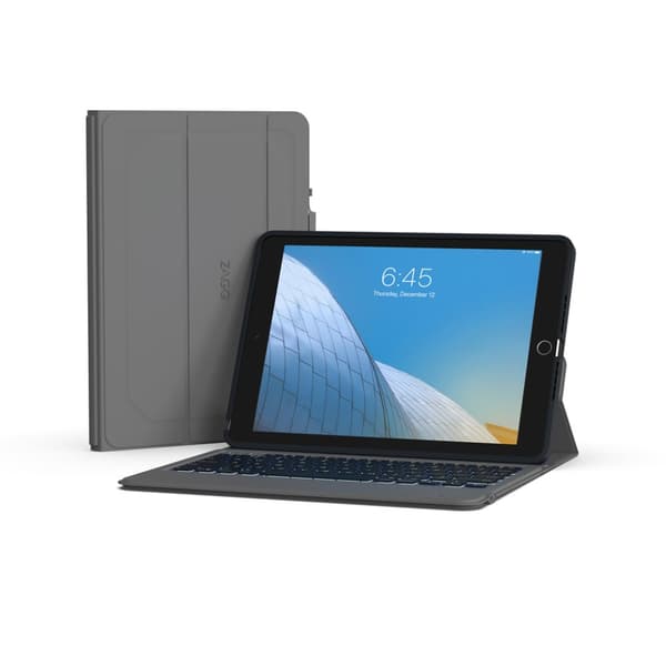 ZAGG iPad 10.2 Kotelo Näppäimistöllä Rugged Messenger Keyboard Charcoal