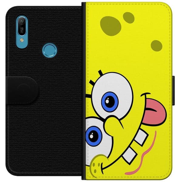 Huawei Y6 (2019) Tegnebogsetui SpongeBob Fyrkant