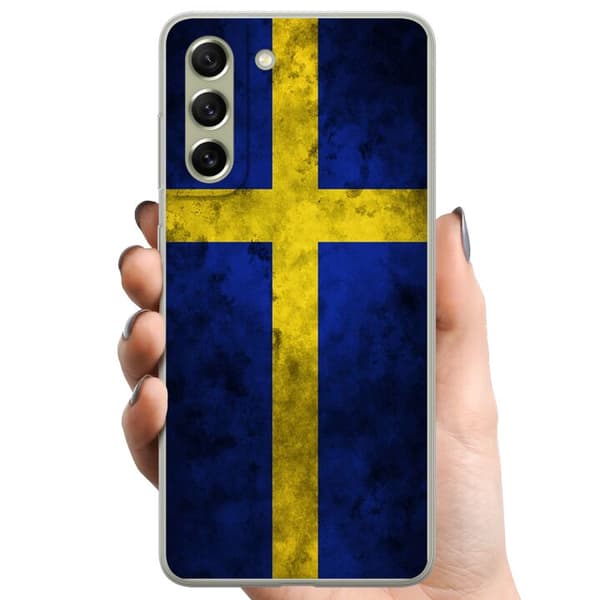 Samsung Galaxy S21 FE 5G TPU Mobildeksel Sverige Flag