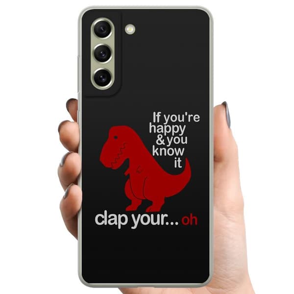 Samsung Galaxy S21 FE 5G TPU Mobildeksel Dinosaur