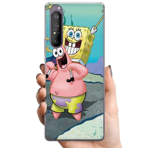 Sony Xperia 1 II TPU Mobilskal SpongeBob Fyrkant