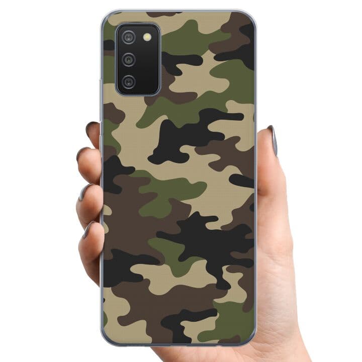 Samsung Galaxy A02s TPU Mobilskal Woodland Camo