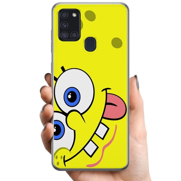 Samsung Galaxy A21s TPU Mobilcover SpongeBob Fyrkant
