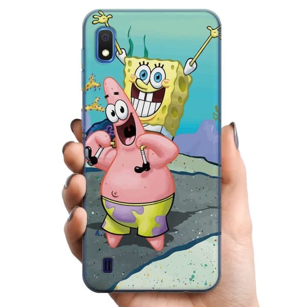 Samsung Galaxy A10 TPU Mobildeksel SpongeBob Firkant