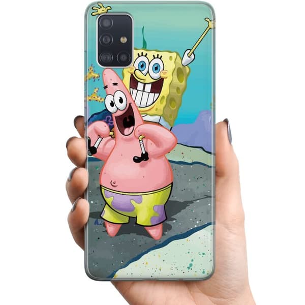 Samsung Galaxy A51 TPU Mobildeksel SpongeBob Firkant