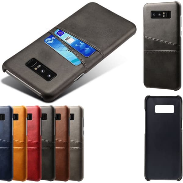 Samsung Galaxy Note8 skal fodral skydd skinn kort visa mastercard Svart
