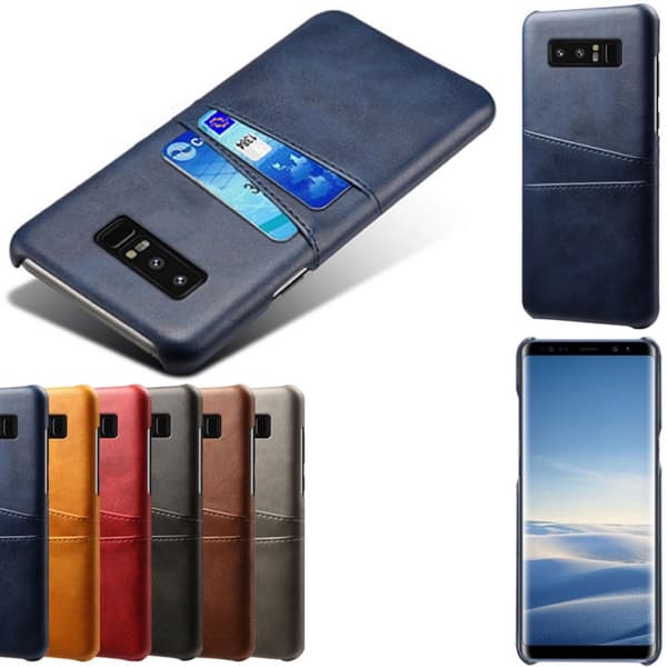Samsung Galaxy Note8 skal fodral skydd skinn kort visa mastercard