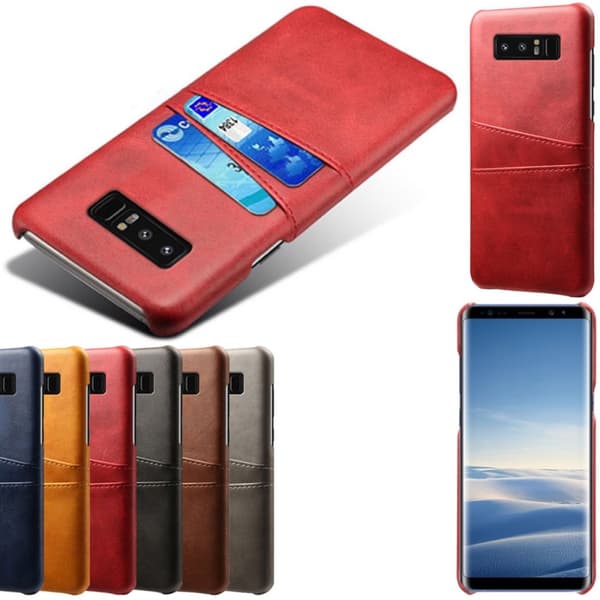 Samsung Galaxy Note8 skal fodral skydd skinn kort visa mastercard