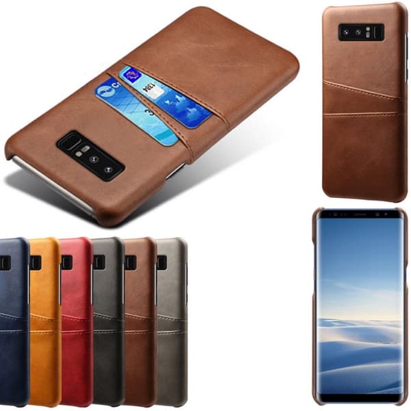Samsung Galaxy Note8 skal fodral skydd skinn kort visa mastercard