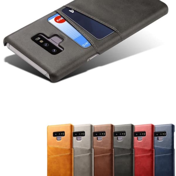 Samsung Note9 skal fodral skydd skinn kort visa mastercard