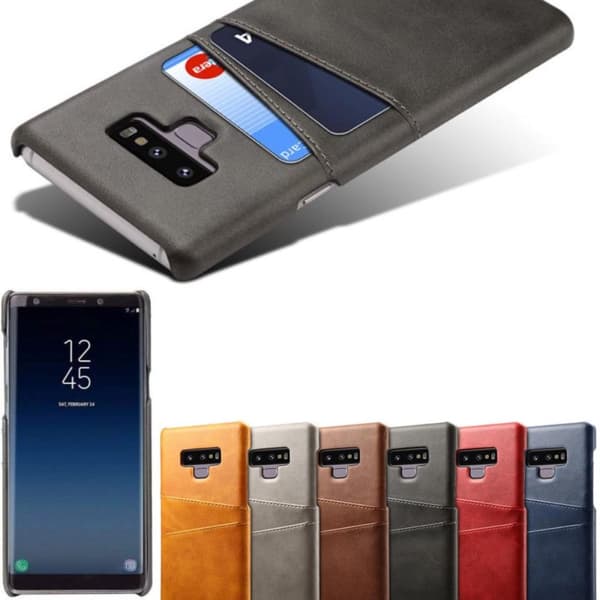 Samsung Note9 skal fodral skydd skinn kort visa mastercard