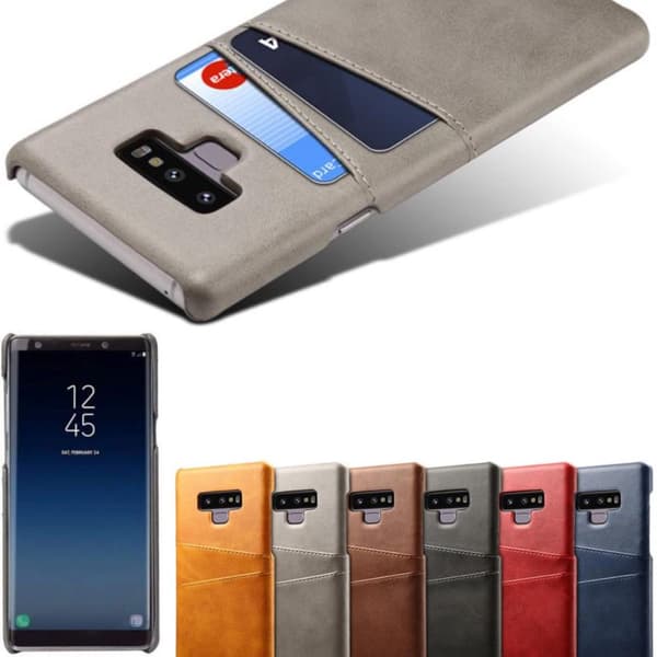 Samsung Note9 skal fodral skydd skinn kort visa mastercard