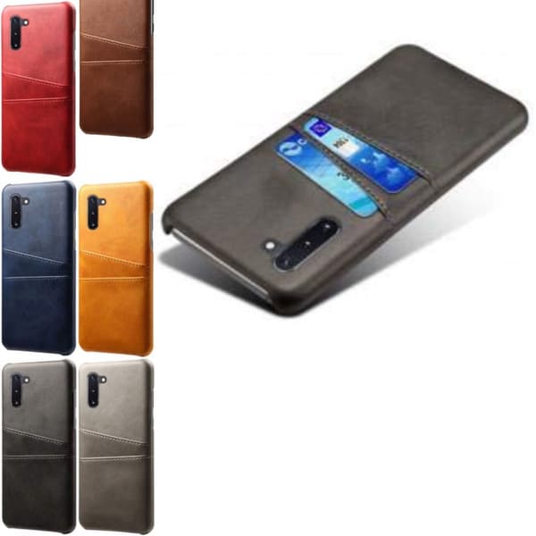 Samsung Note10 skal fodral skydd skinn kort visa mastercard