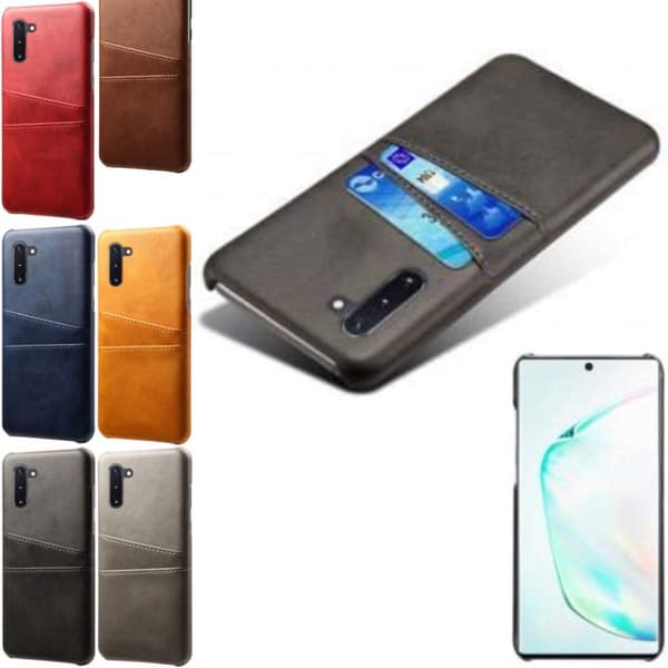 Samsung Note10 skal fodral skydd skinn kort visa mastercard