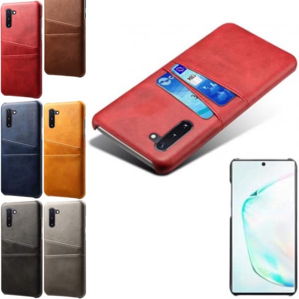 Samsung Note10 skal fodral skydd skinn kort visa mastercard